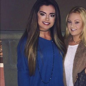 Blue Beaded Wrap Necklace